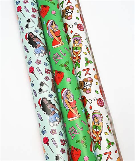 Kawaii Cats Wrapping Paper, Anime Gift Wrap, Cute Wrapping Paper