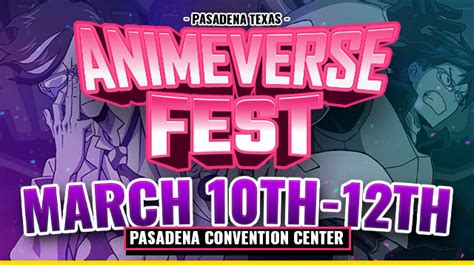 Animeverse fest. AnimeVerse Fest, Houston, Texas. 4,645 likes · 320 talking about this · 657 were here. AnimeVerse Fest is an out-of-this-world … 
