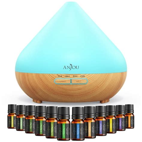 Anjou diffuser set up.  Anjou 300ml Essential Oil Diffuser with 12 Essential Oils Set...