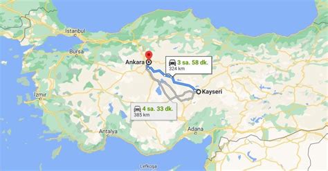Ankara kayseri arası kaç km