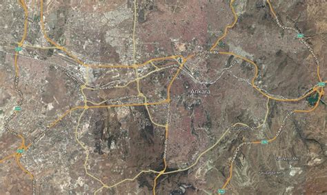 Ankara kazan haritası uydu