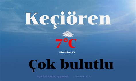 Ankara keçiören hava durumu