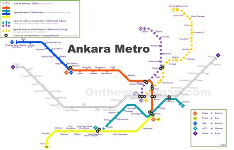 Ankara metro durakları haritası