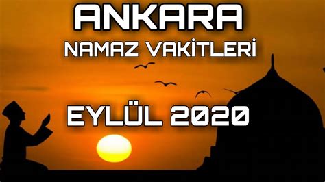 Ankara namaz vakitleri 2020