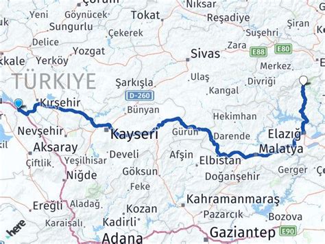 Ankara tunceli yol haritası