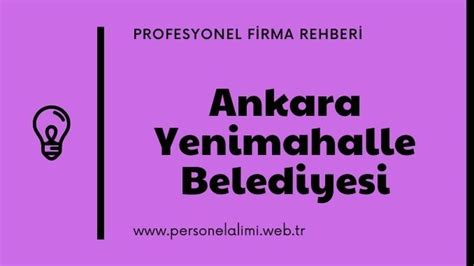 Ankara yenimahalle belediyesi iş başvurusu