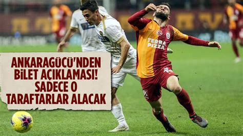 Ankaragücü''nden Galatasaray maçı için açıklama!
