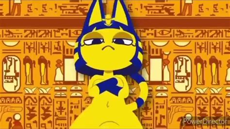 Ankha cat dancing. The video at the center of the meme storm shows Ankha, a cat villager and the main player character having rhythmic, penetrative sex to the beat of Croatian singer Sandy Marton's 1980s track "Camel by Camel" in a setting reminiscent of Ankha's home in the game. 