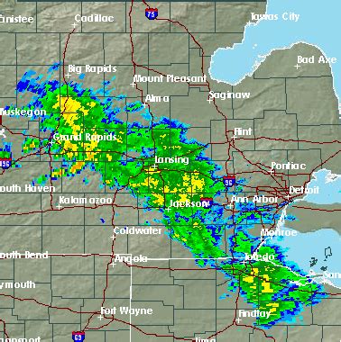 Ann arbor weather radar. Radar forecast at 6 p.m. Between 6 p.m and 9 p.m. the highly populated areas around Ann Arbor and Detroit will get the line of severe thunderstorms racing through. Radar forecast at 9 p.m. At some ... 