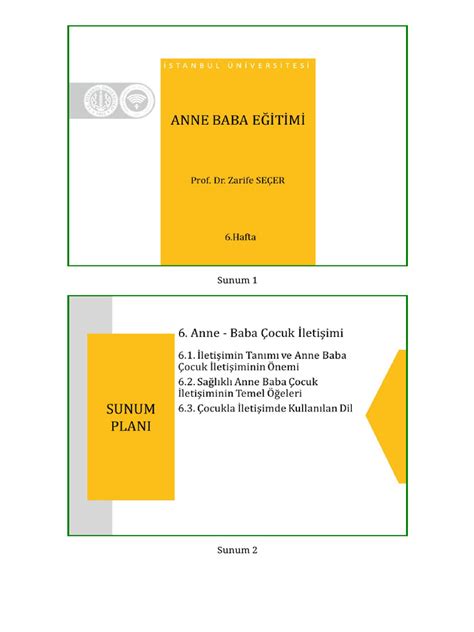 Anne baba eğitimi PDF Scribd.