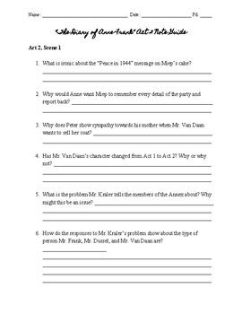 Anne frank act 2 study guide. - Study guide for fahrenheit 451 the sieve and the sand answers.