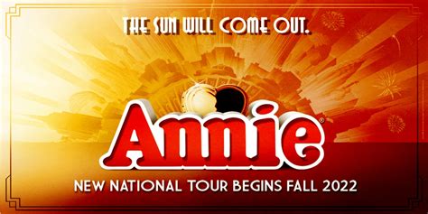 Annie Tickets for Theatre Shows in 2023/2024. 1,697 fans have viewed Annie tickets today! Set in 1930s New York during The Great Depression, brave young Annie is forced to live a life of misery at Miss Hannigan’s orphanage. Her luck soon changes when she's chosen to spend a fairytale Christmas with famous billionaire, Oliver Warbucks..