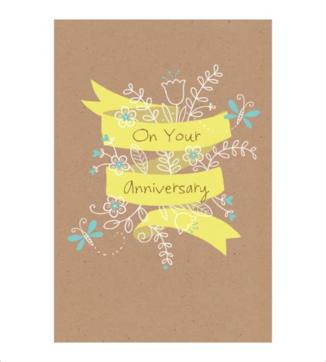Anniversary Card Template 10+ Free Sample, Example Format Download