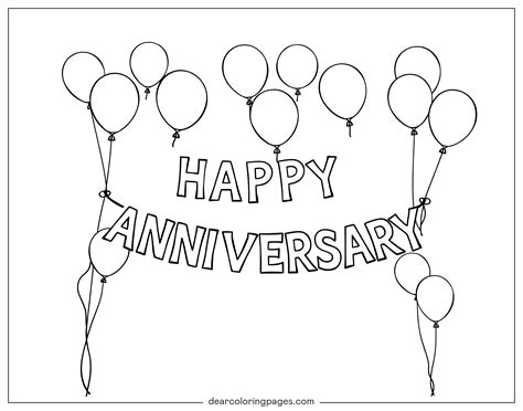Anniversary Coloring Sheets