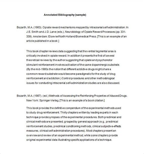 Annotated Bibliography Template Word
