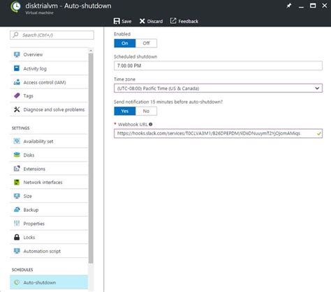 Announcing auto-shutdown for VMs using Azure Resource Manager