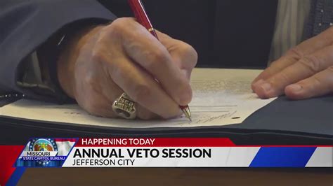 Annual veto session happening today in Jefferson City, Missouri