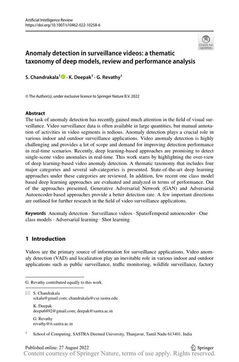 Anomaly detectionin surveillance videos: a thematic taxonomy of …