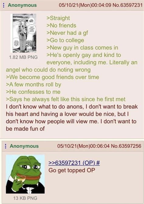 Anon is straight