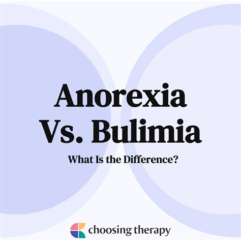 Anorexia vs bulimia What is the difference 