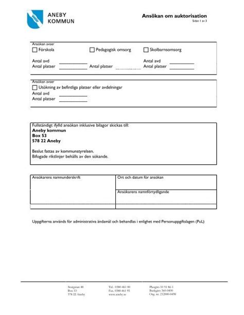 Ansök om auktorisation