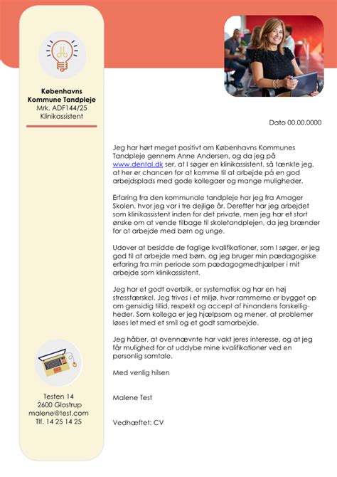 Ansøgning tandklinikassistent