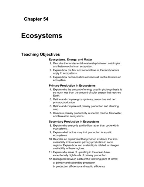 Answer 54 Ecosystems Guide Chapter