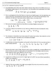 Answer Key Fundamental Counting Principle Worksheet Answers