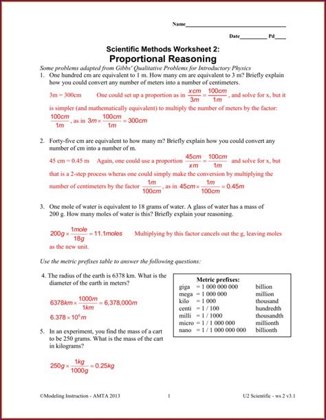 Answer Key Mythbusters Scientific Method Worksheet Answers Scientific