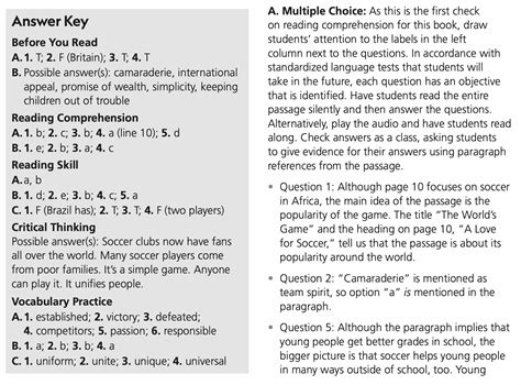 Answer Key Reading Explorer 3