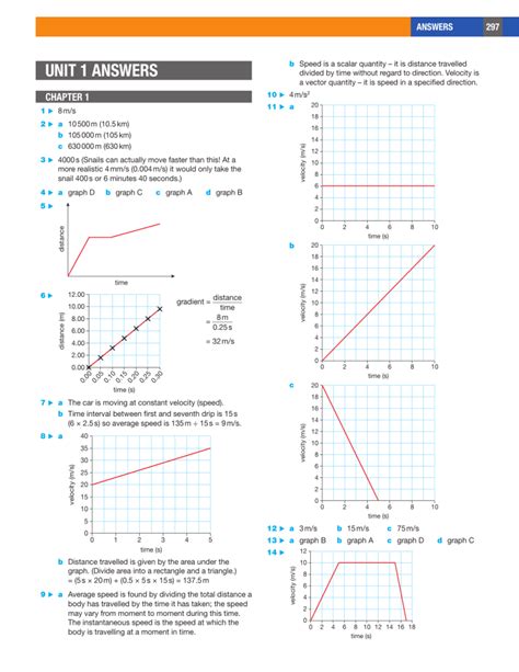 Answer Key Speed Acceleration Ch 3