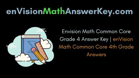 Answer Key To Envision Math Grade 4