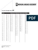 Answer Key for ECPE Sample Test, Form A
