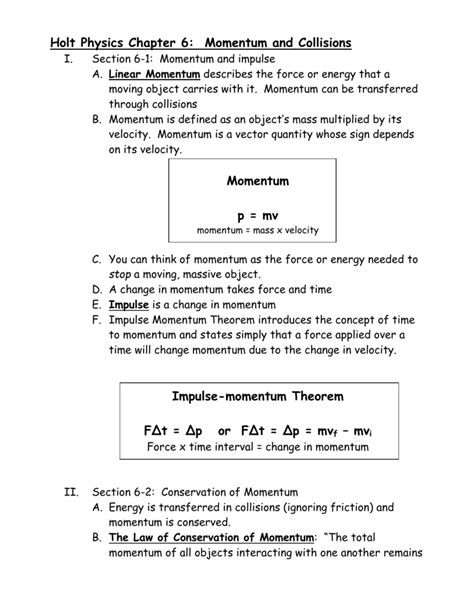 Answer Physics Holt Collisions