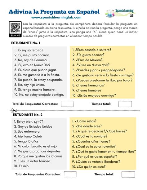 Answer Questions En Espanol