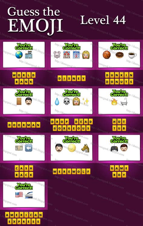 Answer To Emoji Quiz Level 44