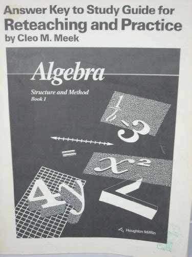 Answer key to study guide for reteaching and practice algebra structure and method book 1. - Studien zur deutschsprachigen leichenpredigt der frühen neuzeit.