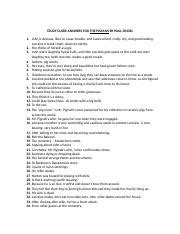 Answer key to the pigman study guide. - Takin over the asylum 1st edition.