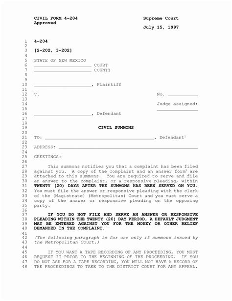 Answer to Civil Complaint Example Awesome Best S Of Sample Answer