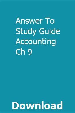 Answer to study guide accounting ch 9. - Linde h45d repair and parts manual.