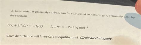 Answered: Coal consists primarily of compressed… bartleby