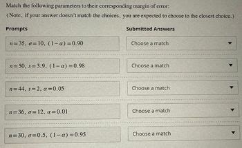 Answered: Match the following parameters to their… bartleby