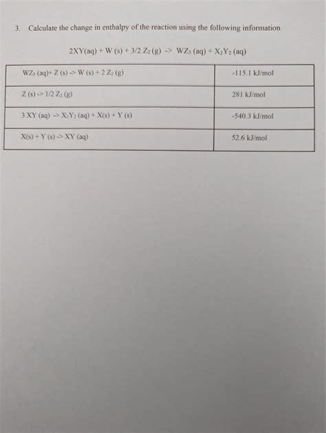 Answered: Question: Determine the enthalpy of… bartleby