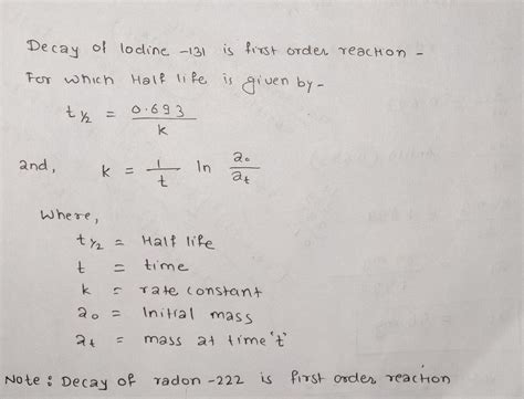 Answered: The radioisotope radon-222 has a… bartleby