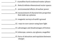 Answered: _7. crystalline hard condensed matter… bartleby