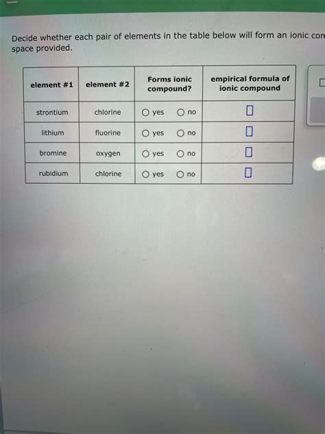 Answered Decide whether each pair of elements in… bartleby