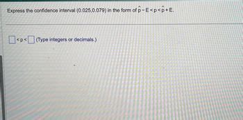 Answered Express the confidence interval 0.111 bartleby