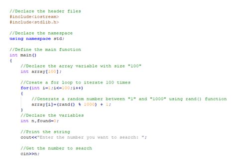 Answered In C++ Create an array of 100 random… bartleby