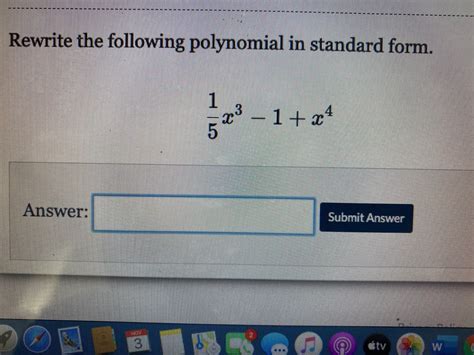 Answered Rewrite the following polynomial in… bartleby