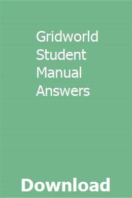 Answers Gridworld Student Manual